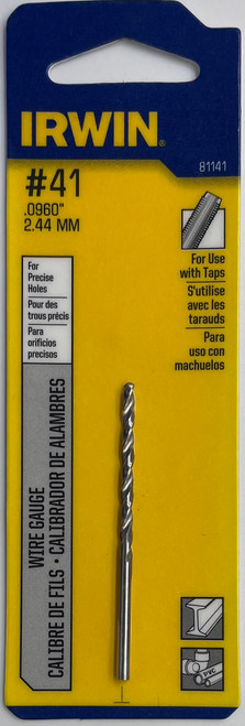 Irwin 81141 Wire Gauge Drill Bit #41