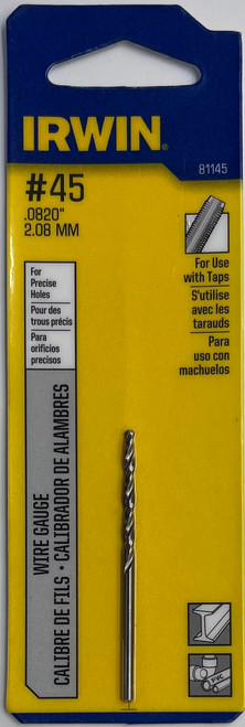 Irwin 81145 Wire Gauge Drill Bit #45
