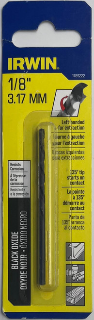 Irwin 1789222 Black Oxide Drill Bit 1/8 in
