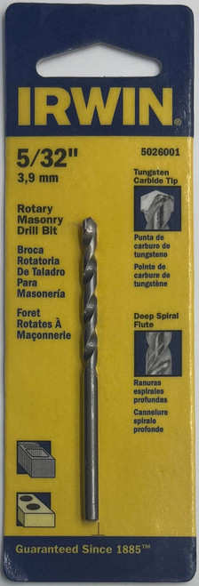 Irwin 5026001 Rotary Masonry Drill Bit 5/32 inch