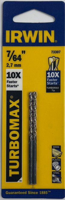 Irwin 73307 Turbomax Drill Bit 7/64 inch