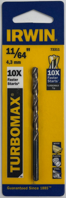 Irwin 73311 Turbomax Drill Bit 11/64 inch