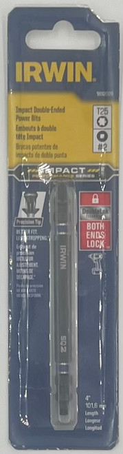IRWIN Tools 1892028 Impact 4 inch TORX T25/SQ2 Double-Ended Bit