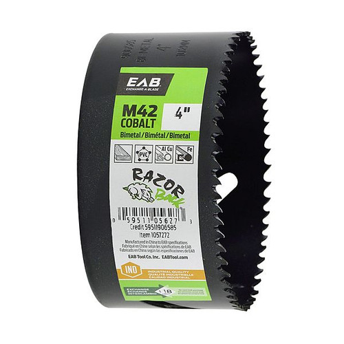 EAB Razor Back (1057272) Bi-Metal 4" M42 Industrial Hole Saw Recyclable