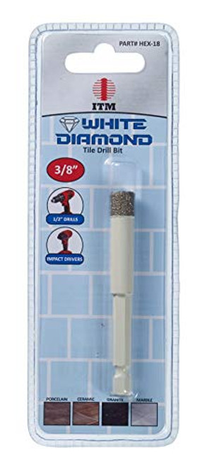 International Tool Manufacturing (HEX-18) 3/8" White Diamond (1/4" HEX IMP)