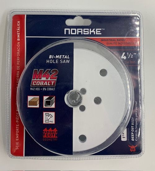 NORSKE (NBHSI574) 4-1/2" BI-METAL M42 Cobalt Hole Saw