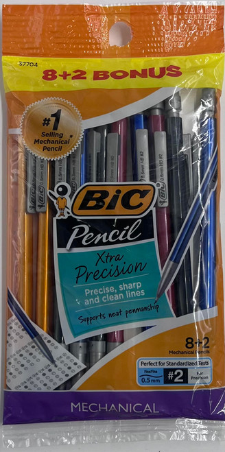 BIC 37704 Xtra Precision 0.5mm No2 Mechanical Pencil - 10 pack