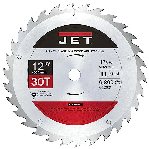 JET 1230, 12-Inch Circular Saw Blade, 30T, Rip ATB (7259469)