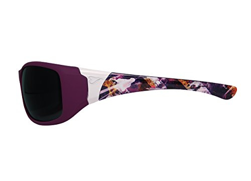 EDGE EYEWEAR YC156-A3 Safety Glasses, Civetta Black-Purple Series, Smoke Lens