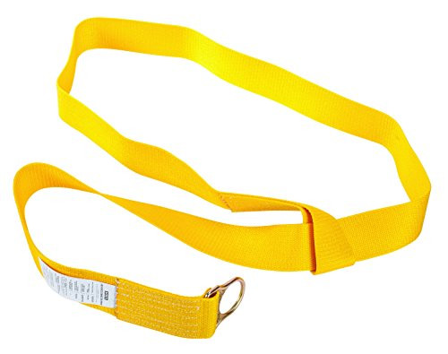 MSA 10002183 Nylon Anchor Strap, 10' Cable Length, Yellow