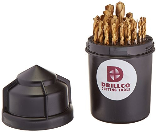 Drillco (450TW29) 29Pc Tin Tipped Drill Set 1/16-1/2 by 64Ths Drill Pal