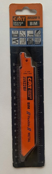CMT USA, Inc. (JS922BF-5) 5" / 14 TPI Bimetal Reciprocating Saw Blades for Metal 1-Pack/5-Blades