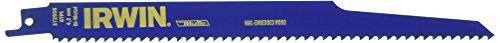 IRWIN Tools 372956 Nail-Embedded Wood Cutting Reciprocating Saw Blade, 9", 6 TPI