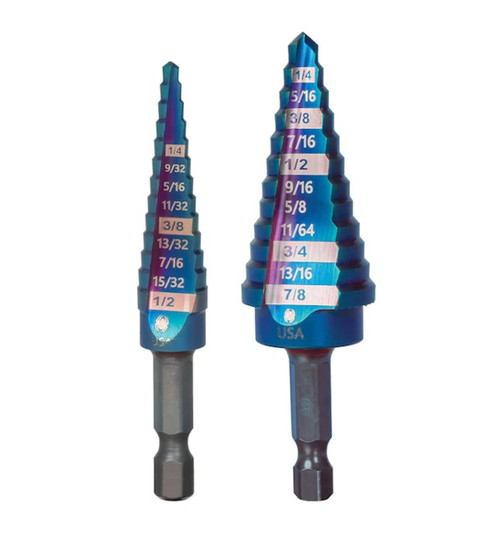 Spyder (19025) Mach-Blue 1/4-in 13 & 12 Step Drill Bit Set