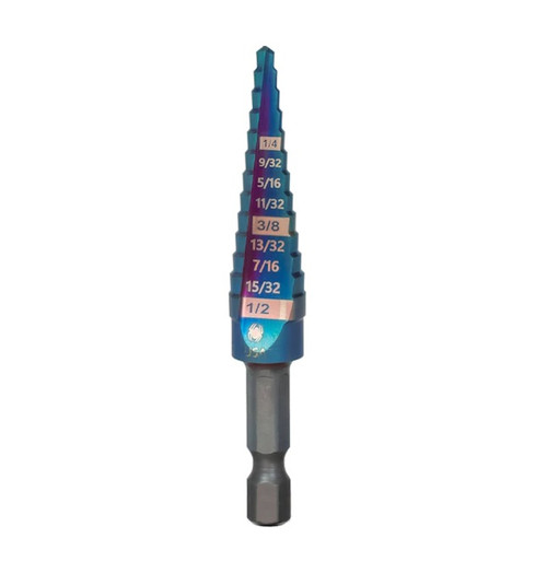 Spyder Mach-Blue 1/4-in 13-Step Drill Bit -19019