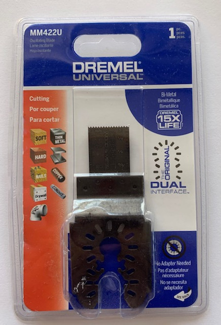 Dremel 1-Pc. Multi-Max 3/4 in. Oscillating Tool Blade for Wood and Metal (MM422U) Dremel 1-Pc. Multi-Max 3/4 in. Oscillating Tool Blade for Wood and Metal (MM422U)