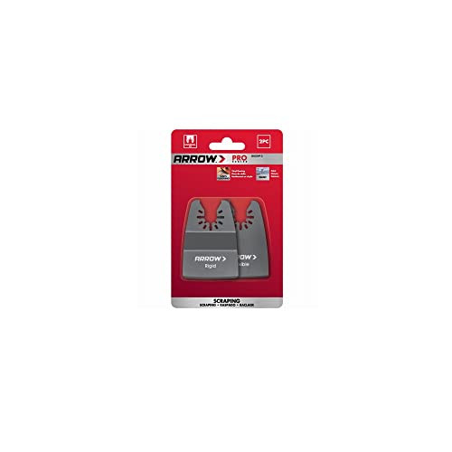 Arrow 2-Pk (OSCSVP-2) High Carbon Steel Oscillating Tool Scraping Blades, Fits Most Multitools