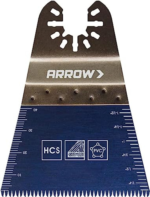 Arrow OSC106-1 Japanese Tooth Oscillating Blade for Hardwood, Wood, PVC, Drywall, Universal, Fits Most Multitools, 2-11/16 Inch