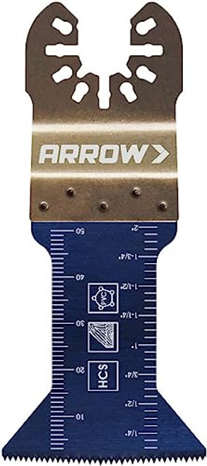 Arrow OSC104-1 Japanese Tooth Tough Curve Wood Oscillating Tool Blade for Hardwood, Wood, PVC, Drywall, Universal, Fits Most Multitools, 1-3/4 Inch