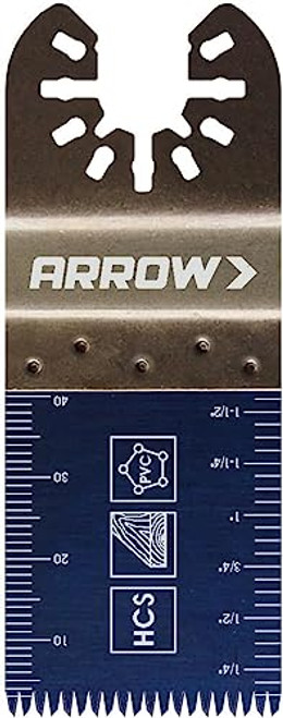 Arrow OSC103-1 Japanese Tooth Hardwood Oscillating Blade for Hardwood, Wood, PVC, Drywall, Universal, Fits Most Multitools, 1-5/16 Inch