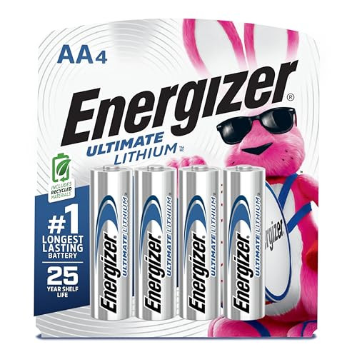 Energizer AA Batteries, Ultimate Lithium Double A Battery, 4 Count