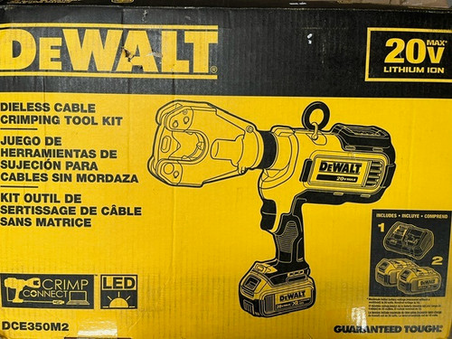 DEWALT Cable Crimping Tool, Dieless (DCE350M2) - Display Unit