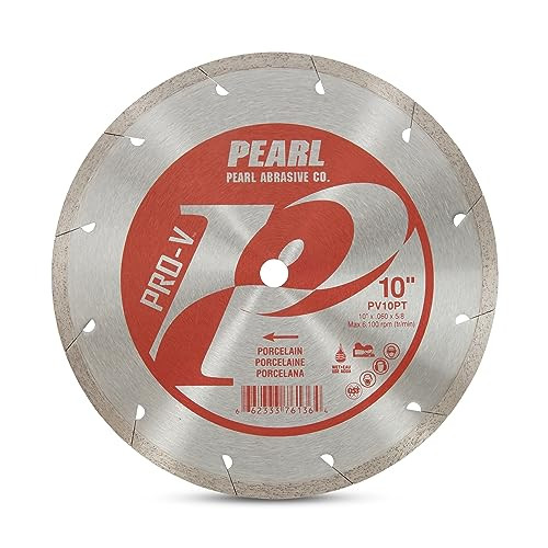 Pearl Abrasive Pro-V PV10PT Porcelain Continuous Diamond Blade, 10" x .060" x 5/8"