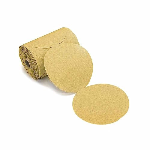 100/Roll Mirka 23-342-120 Gold 6" Sticky Back PSA Sanding Discs 120 Grit