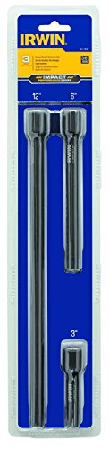 3-Piece IRWIN 1877497 Impact Performance Series 3/8" Drive Impact Socket Extension Set