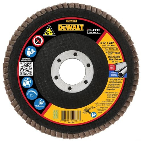 DEWALT DWA8281 60G T29 XP Ceramic Flap Disc, 4-1/2" x 7/8"
