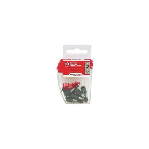 MILWAUKEE 48-32-5008 Bit Insert Square No 2 X 1" - 10 PACK