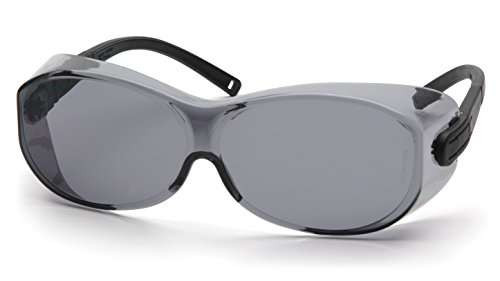 1-Pair Pyramex S7520SJ OTS XL Safety Eyewear Black Temples Gray Lens