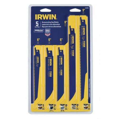 Irwin Kits 5PC Recip Bi-Metal Saw Blades Kit (2018884)