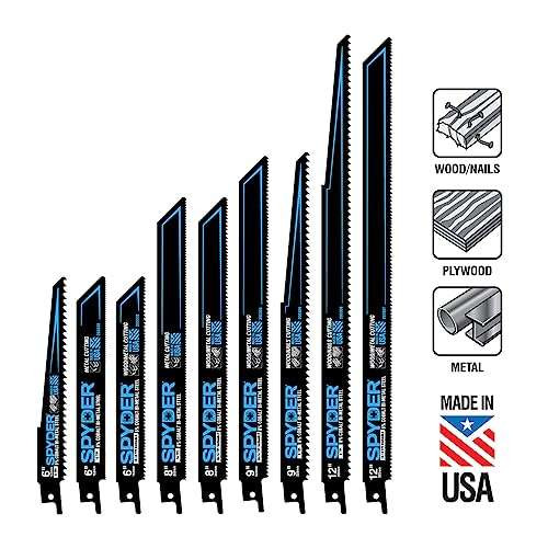 Spyder 3-Pack Bi-Metal 6 TPI 12" Reciprocating Saw Blades (200306)
