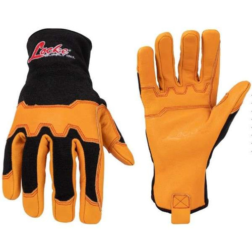 Locke Supply LS-LP-05-013 Leather Palm Glove, Black,3XL