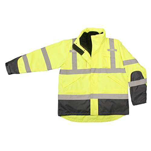 Radians (1 jacket size M) SJ410B-3ZGS Type R Class 3 Three-In-One Weatherproof Parka - Yellow/Lime