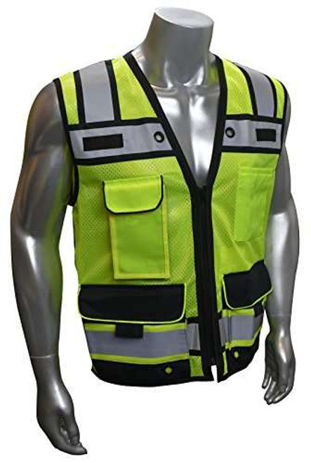 Radians SV65-2ZGM-5X (Size 5X) Industrial Safety Vest, Customized "UMC Inc." Companies Logo on back
