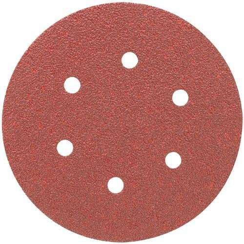 PORTER-CABLE 5-Pack, 6-Inch 6-Hole Hook and Loop 60 Grit Sanding Discs (736600605)