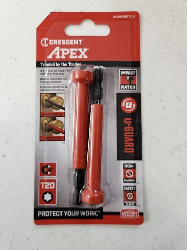 CRESCENT APEX 2PK 3.5" T20 Covered Power Bit (CAUGB3BT20-2)