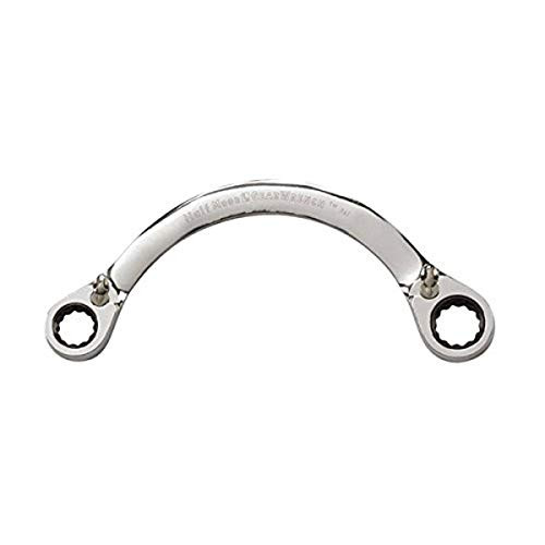 GEARWRENCH 3/8" x 7/16" 12 Point Half-Moon Reversible Double Box Ratcheting Wrench (EHT9841)