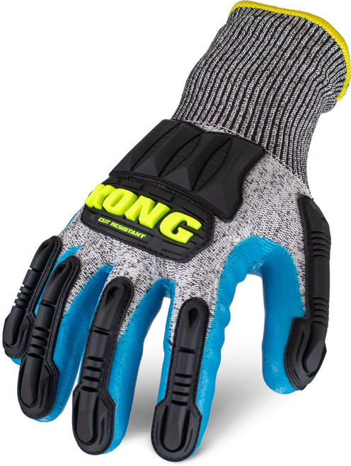 Ironclad KONG (1-Pair / Size-XL) Knit Cut Resistant Glove, TPR Impact Protection, Foam Nitrile Coating, A4 Cut Resistant