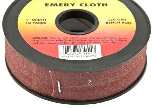 Forney Emery Cloth, 320-Grit, 1-Inch-by-10-Yard Bench Roll (71806)