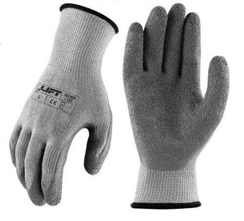 Lift Aviation 1-Pair PALMER L-TAC Workman Series Latex Crinkle Gloves, XL, Black (GPL-19KXL)