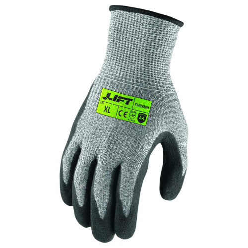 Lift (1 pair/size medium) Aviation Nitrile Microfoam Gloves - Black (GSN-19YM)