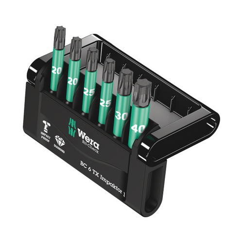 Wera, Bit-Check 6 TX Impaktor 1 pack, 6 pieces kit (05136382001) Wera, Bit-Check 6 TX Impaktor 1 pack, 6 pieces kit (05136382001)