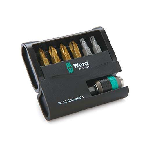 Wera 1 set 12 Pieces Driver Bit Set With Quick-Release Rapidaptor Bit Holder (05136386001)