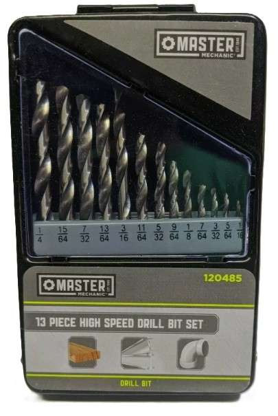Master Mechanic 13Pc High Speed HSS Drill Bit Set, 120485