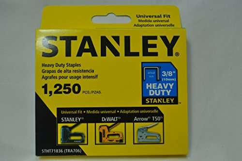 Stanley (1,250-Pack) 3/8 in. Steel Heavy Duty Staples