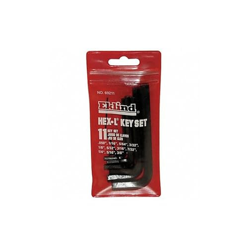 Eklind Tool Hex-L 1 pack; 11 pc, 050" to 3/8" SAE Short Arm Hex L-Key Set Multi-Size (69211)