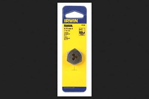 IRWIN Tools High Carbon Steel Metric Hexagon Dies - die 4mm-.75 1 hex carded